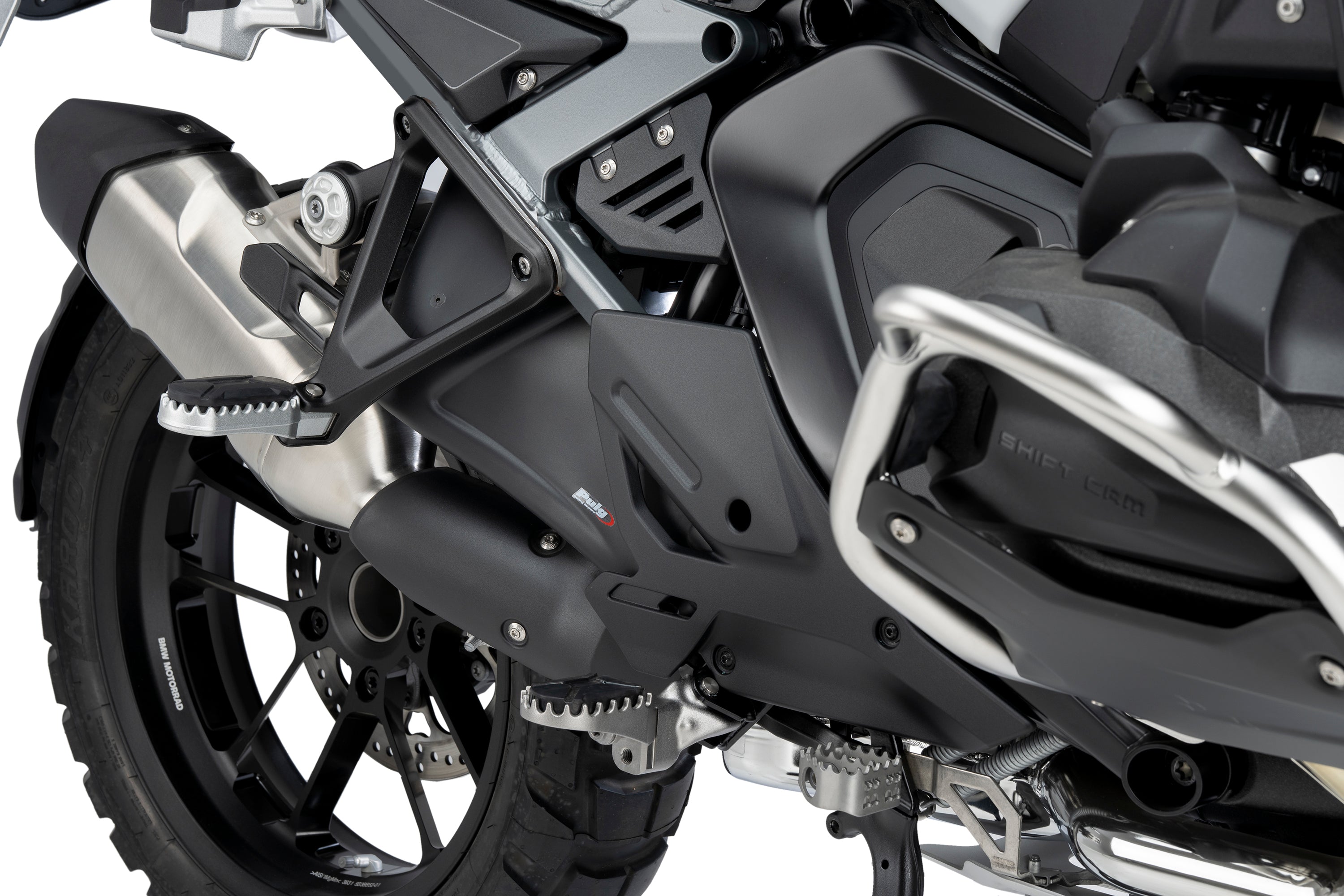 Puig Rear Lower Wind Deflectors | Matte Black | BMW R1300GS Adventure 2024>Current - Pyramid Motorcycle Accessories