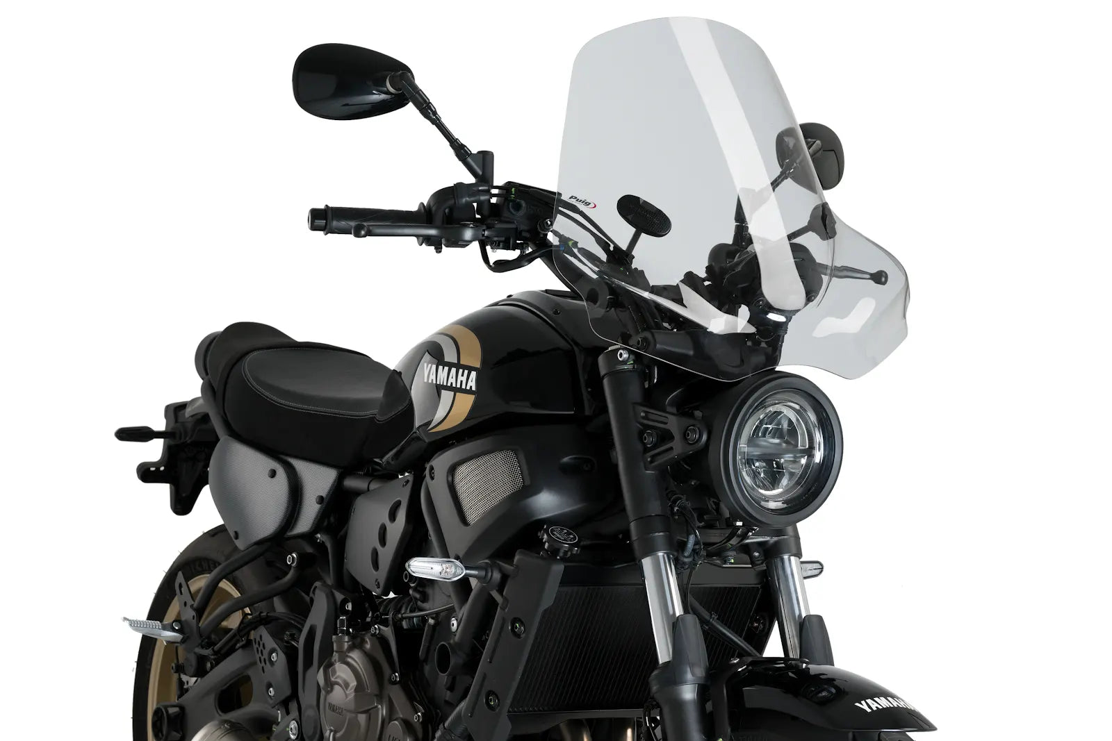 Puig Touring 2 Universal Handlebar Mounted Screen | Light Smoke - Pyramid Motorcycle Accessories