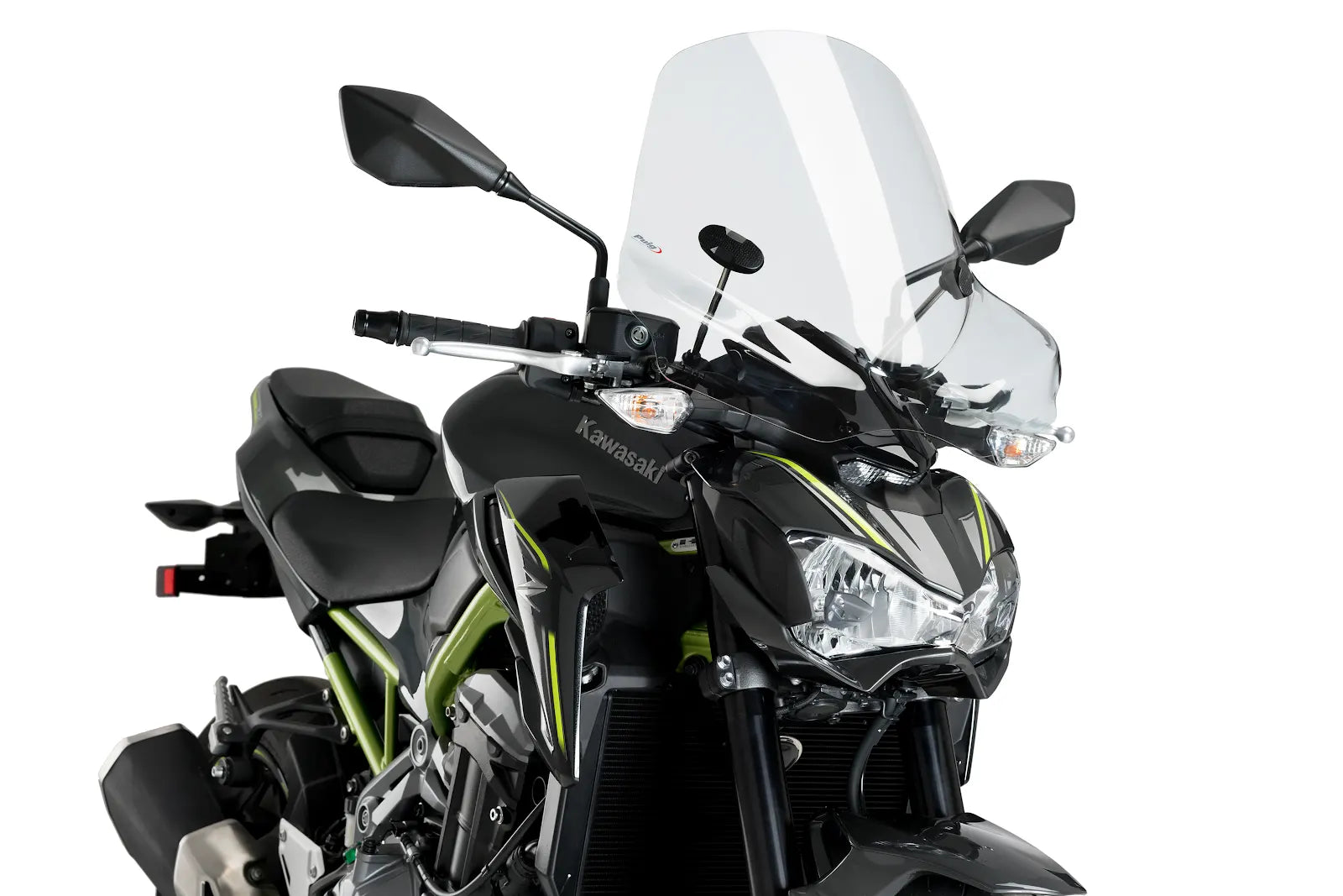 Puig Touring 2 Universal Handlebar Mounted Screen | Clear - Pyramid Motorcycle Accessories