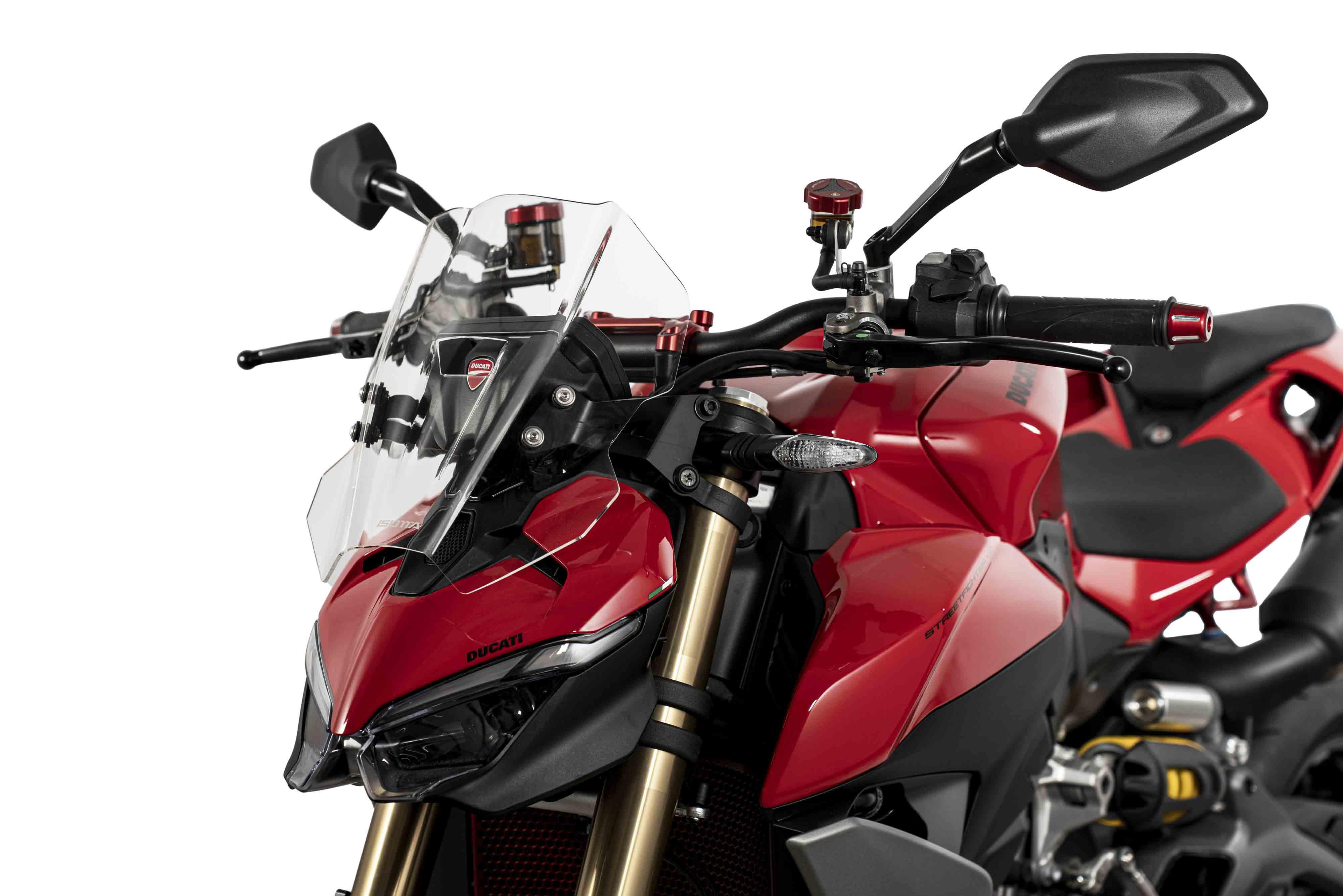 Isotta Racing Sport Windscreen | Light Smoke | Dark Smoke | Matte Black | Clear | Ducati Streetfighter V2 2025>2026 - Pyramid Motorcycle Accessories