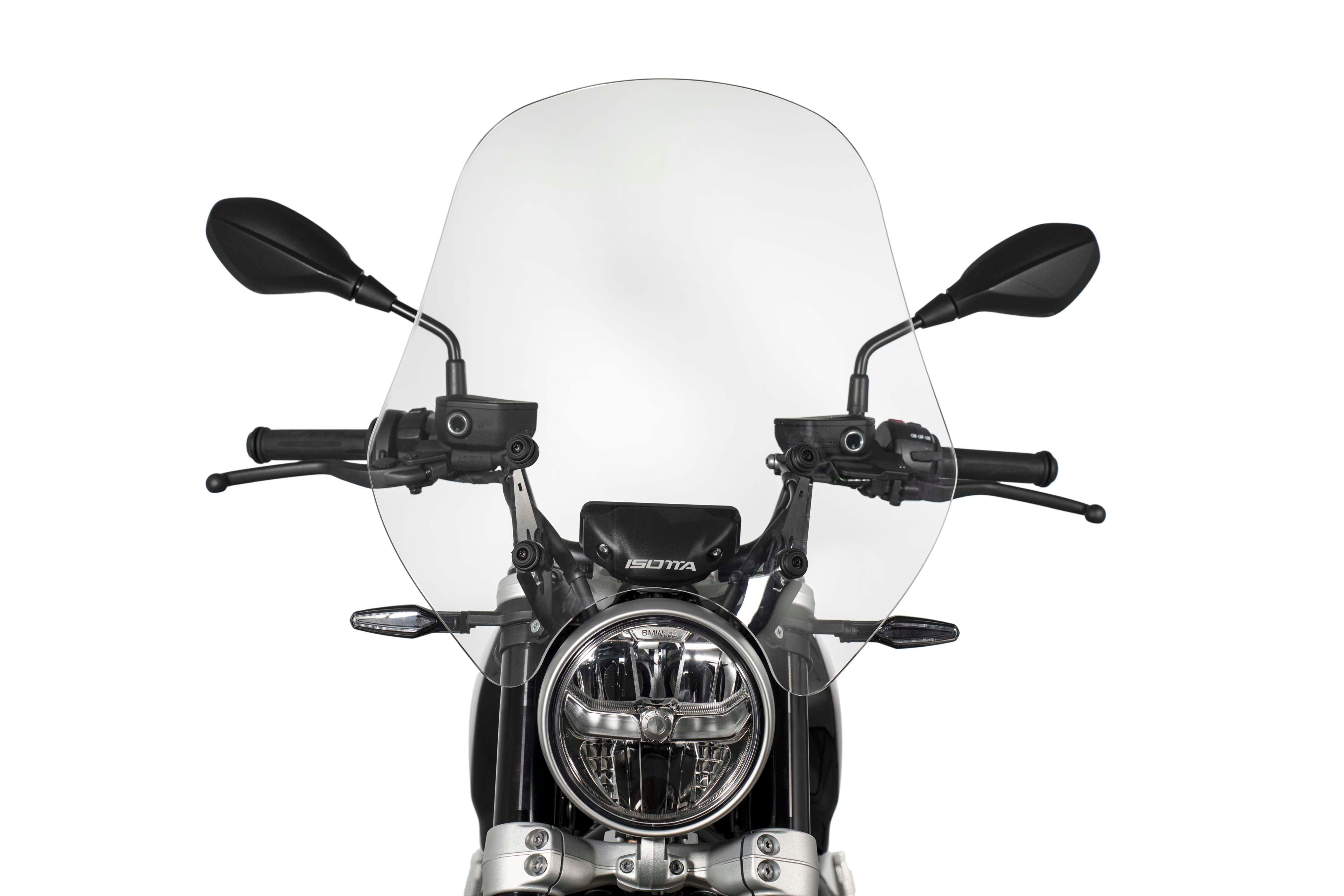 Isotta High Protection Windshield | Light Smoke | Clear | BMW R 12 2024>2026 - Pyramid Motorcycle Accessories