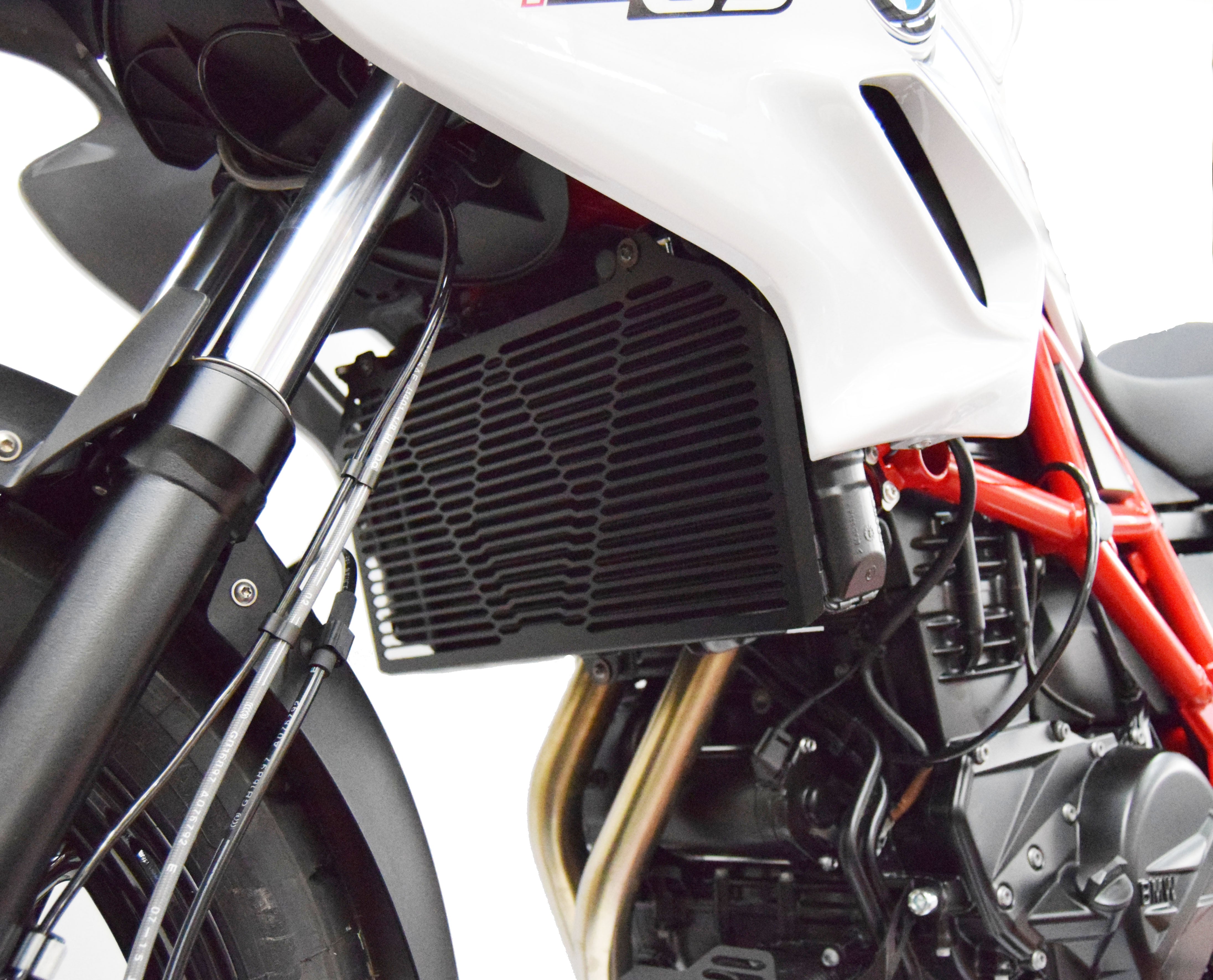 Isotta Radiator Guard | Black | BMW F 700 GS 2012>2018 - Pyramid Motorcycle Accessories