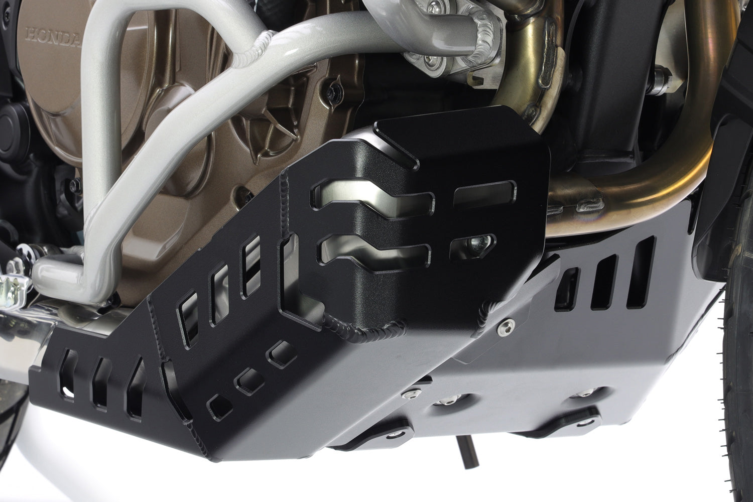 Isotta Engine Guard Bash Plate | Black | Honda CRF 1100 L Africa Twin inc. Adventure Sports - Pyramid Motorcycle Accessories
