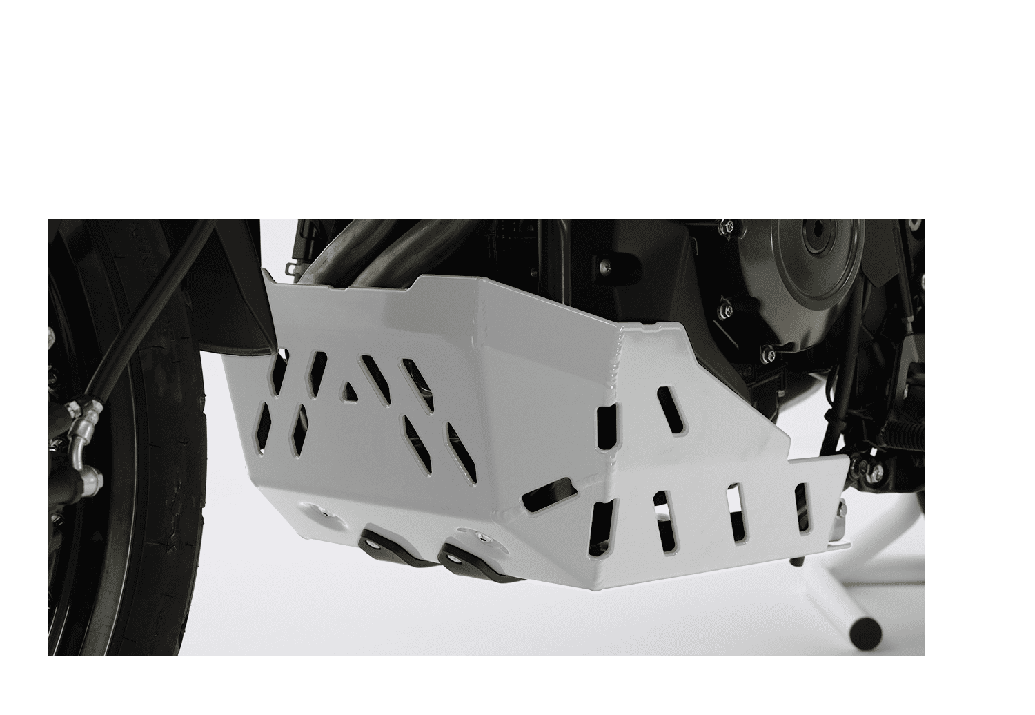 Isotta Engine Guard Bash Plate | Light Grey | Suzuki V-Strom 1050DE 2023>2024 - Pyramid Motorcycle Accessories