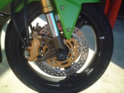 R&G Fork Protectors | Black | Kawasaki ZX9-R (C1/C2/E1/E2 models), ZX9-RF (models produced from 2002 onwards) and the ZX12-R - Pyramid Motorcycle Accessories