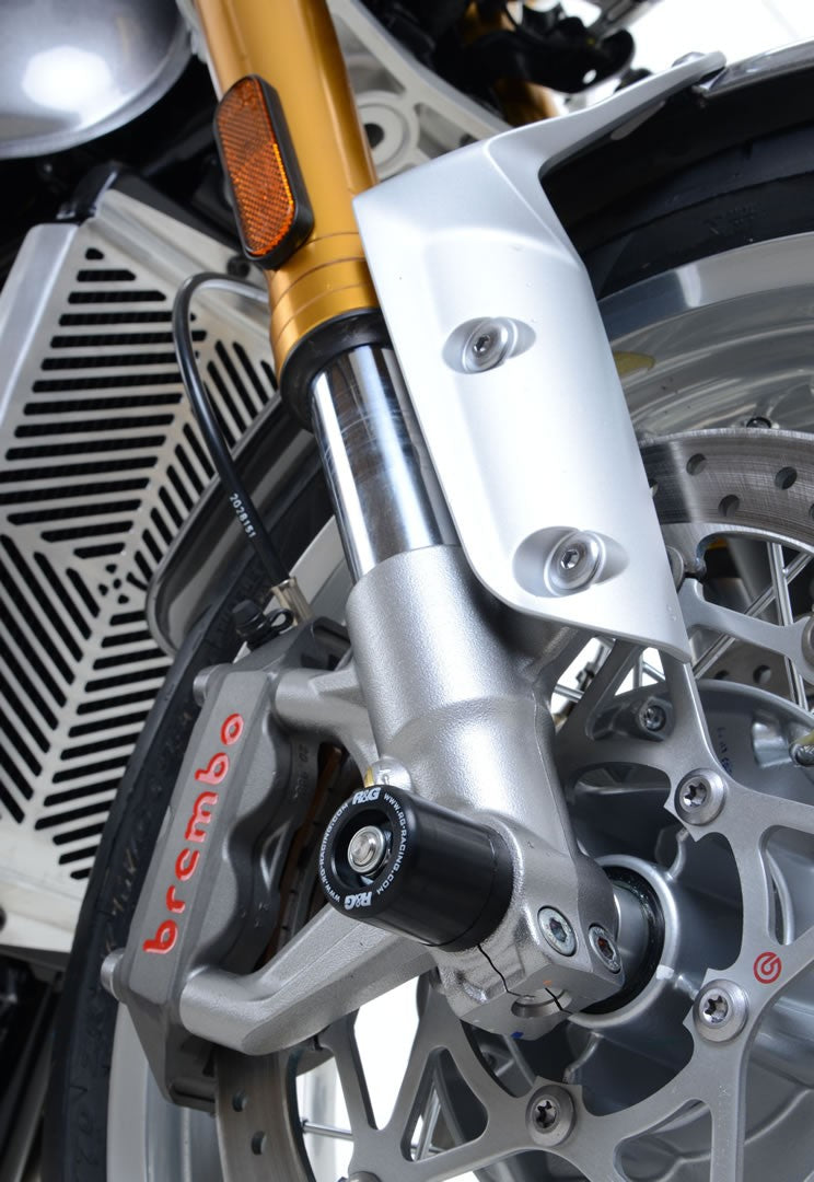 R&G Fork Protectors | Black | Triumph Thruxton 1200R '16- / Speed Twin 1200 โ19-'20ย -ย ย Pyramid Motorcycle Accessories
