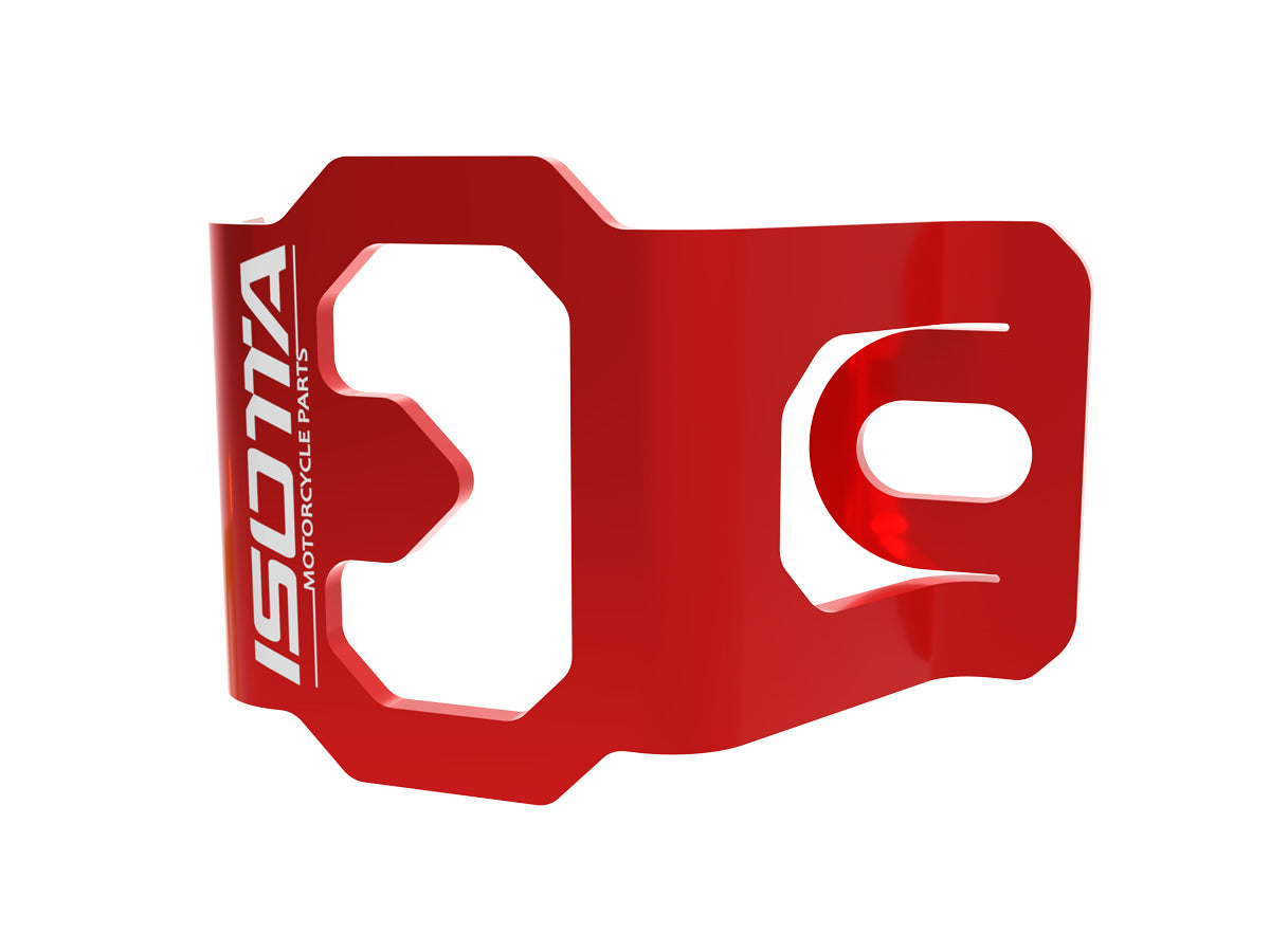 Isotta Rear Brake Reservoir Protection | Red | Moto Guzzi V100 Mandello S / Stelvio 2023>2024 - Pyramid Motorcycle Accessories