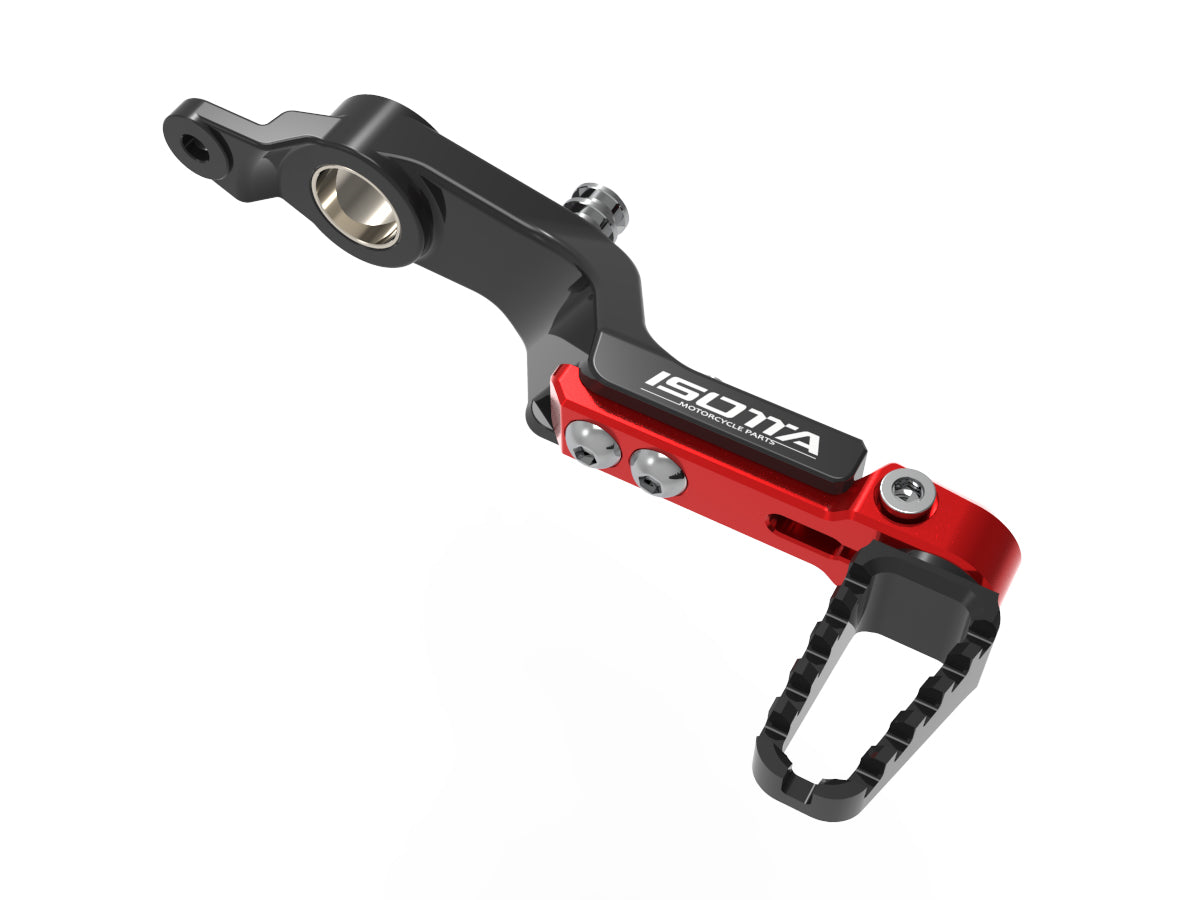 Isotta Adjustable Brake Lever with Foot Peg | Blue | Black | Red | BMW R 1300 GS / Adventure - Pyramid Motorcycle Accessories