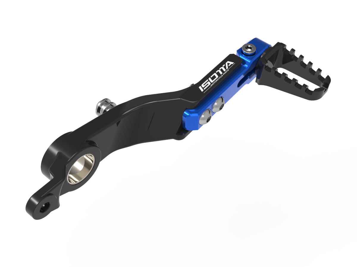 Isotta Adjustable Brake Lever with Foot Peg | Blue | Black | Red | BMW R 1300 GS / Adventure - Pyramid Motorcycle Accessories