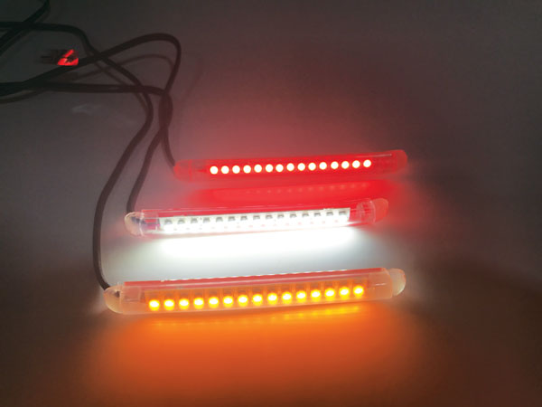 Isotta LED Length 100 mm | Orange | White | Red - Pyramid Motorcycle Accessories