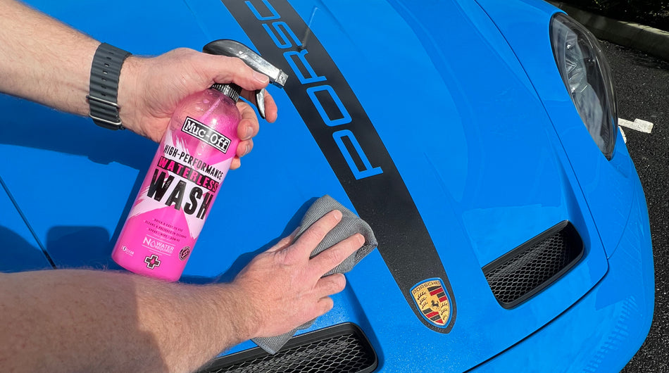 Muc-Off High Performance Waterless Wash 750ml used on car bodywork
