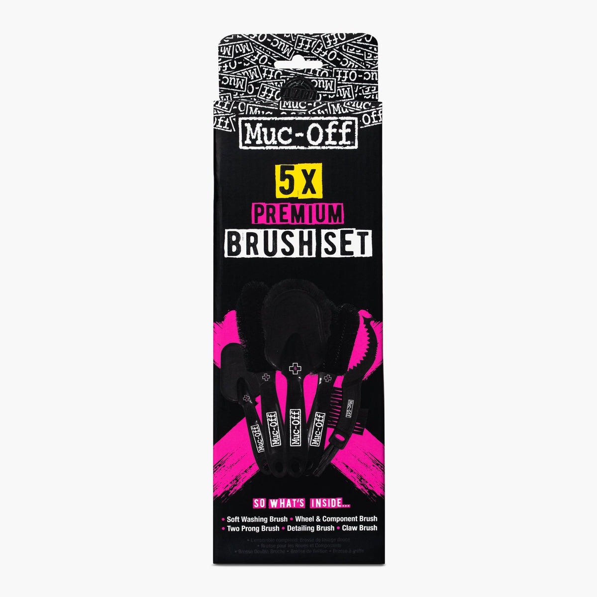 Muc-Off 5X Premium Brush Kit 206 retail packaging