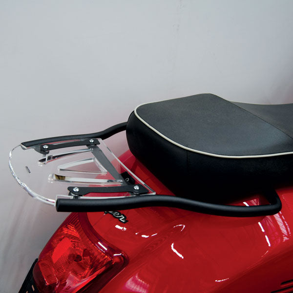 Isotta Luggage Rack | Clear | Piaggio Vespa GT 125 / 200 / 250 / Vespa GTS 125 / 300 - Pyramid Motorcycle Accessories