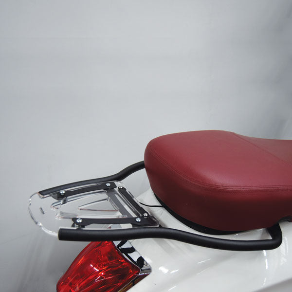 Isotta Luggage Rack | Clear | Piaggio Vespa Primavera 50 / 125 / 150 / Vespa Sprint 125 / 150 - Pyramid Motorcycle Accessories