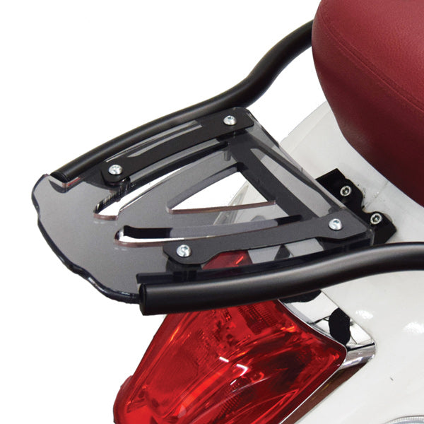 Isotta Luggage Rack | Light Smoke | Piaggio Vespa Primavera 50 / 125 / 150 / Vespa Sprint 125 / 150ย -ย ย Pyramid Motorcycle Accessories
