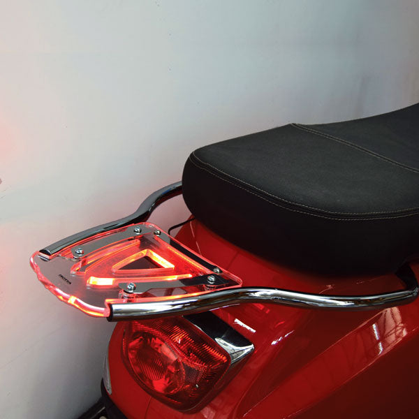 Isotta Luggage Rack | Clear | Piaggio Vespa LX 50 / 125 / 150 2005>2014 IPA320CR-T - Pyramid Motorcycle Accessories