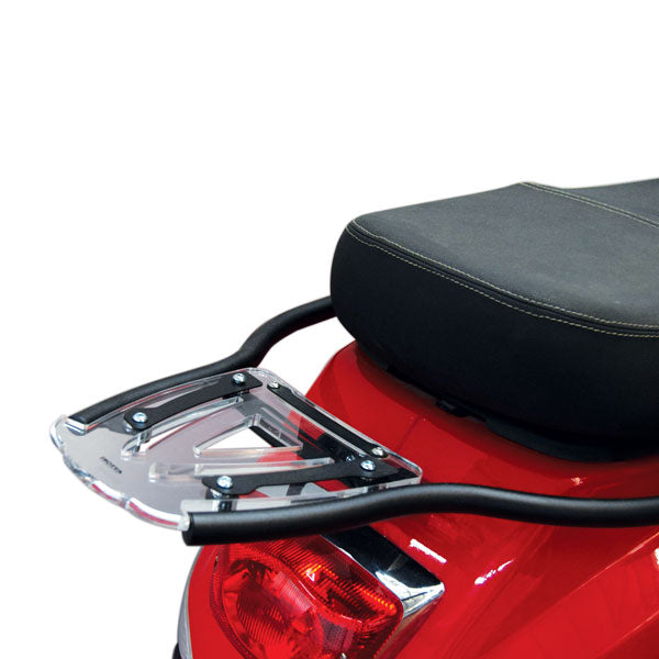 Isotta Luggage Rack | Clear | Piaggio Vespa LX 50 / 125 / 150 2005>2014 IPA320N-T - Pyramid Motorcycle Accessories