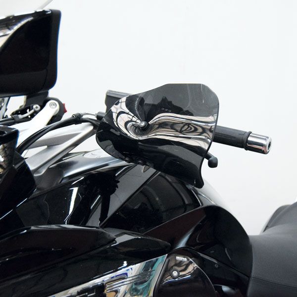 Isotta Handguards | Dark Smoke | Clear | BMW K 1600 Grand America 2017>2024 - Pyramid Motorcycle Accessories