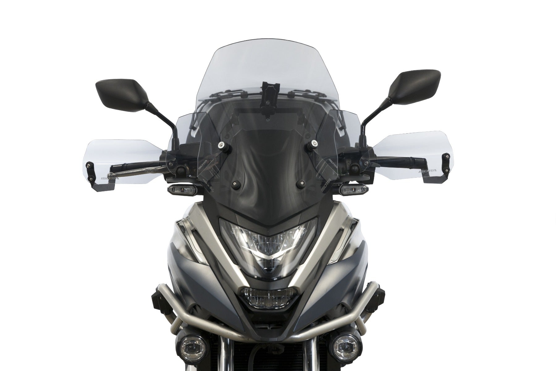 Isotta Handguards | Dark Smoke | Matte Black | Honda NC 750 X 2021>2024 - Pyramid Motorcycle Accessories