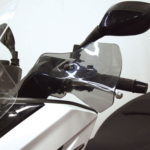 Isotta Handguards | Light Smoke | Clear | Kymco K-Xct 125i / 300i - Pyramid Motorcycle Accessories