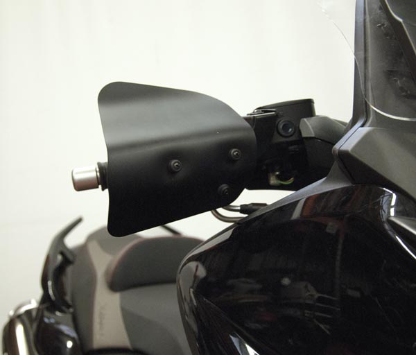 Isotta Handguards | Light Smoke | Matte Black | Yamaha TMAX 530 2012>2014 - Pyramid Motorcycle Accessories