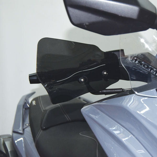 Isotta Handguards | Light Smoke | Clear | Kymco AK 550 2017>2024 - Pyramid Motorcycle Accessories