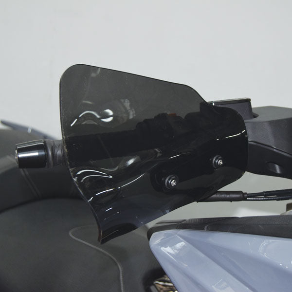 Isotta Handguards | Light Smoke | Clear | Kymco AK 550 2017>2024 - Pyramid Motorcycle Accessories