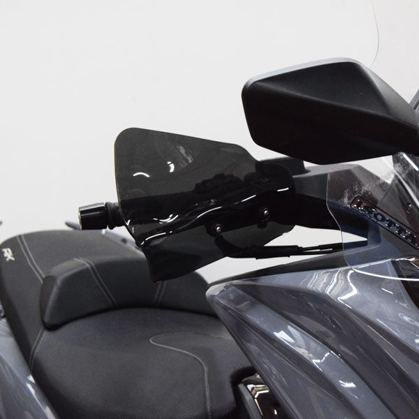 Isotta Handguards | Light Smoke | Clear | Kymco AK 550 2017>2024 - Pyramid Motorcycle Accessories