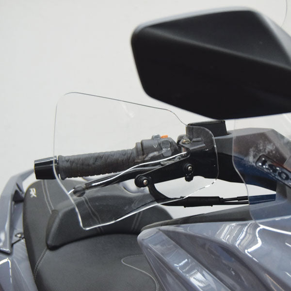 Isotta Handguards | Light Smoke | Clear | Kymco AK 550 2017>2024 - Pyramid Motorcycle Accessories