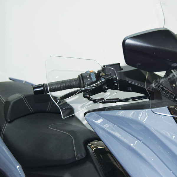 Isotta Handguards | Light Smoke | Clear | Kymco AK 550 2017>2024 - Pyramid Motorcycle Accessories