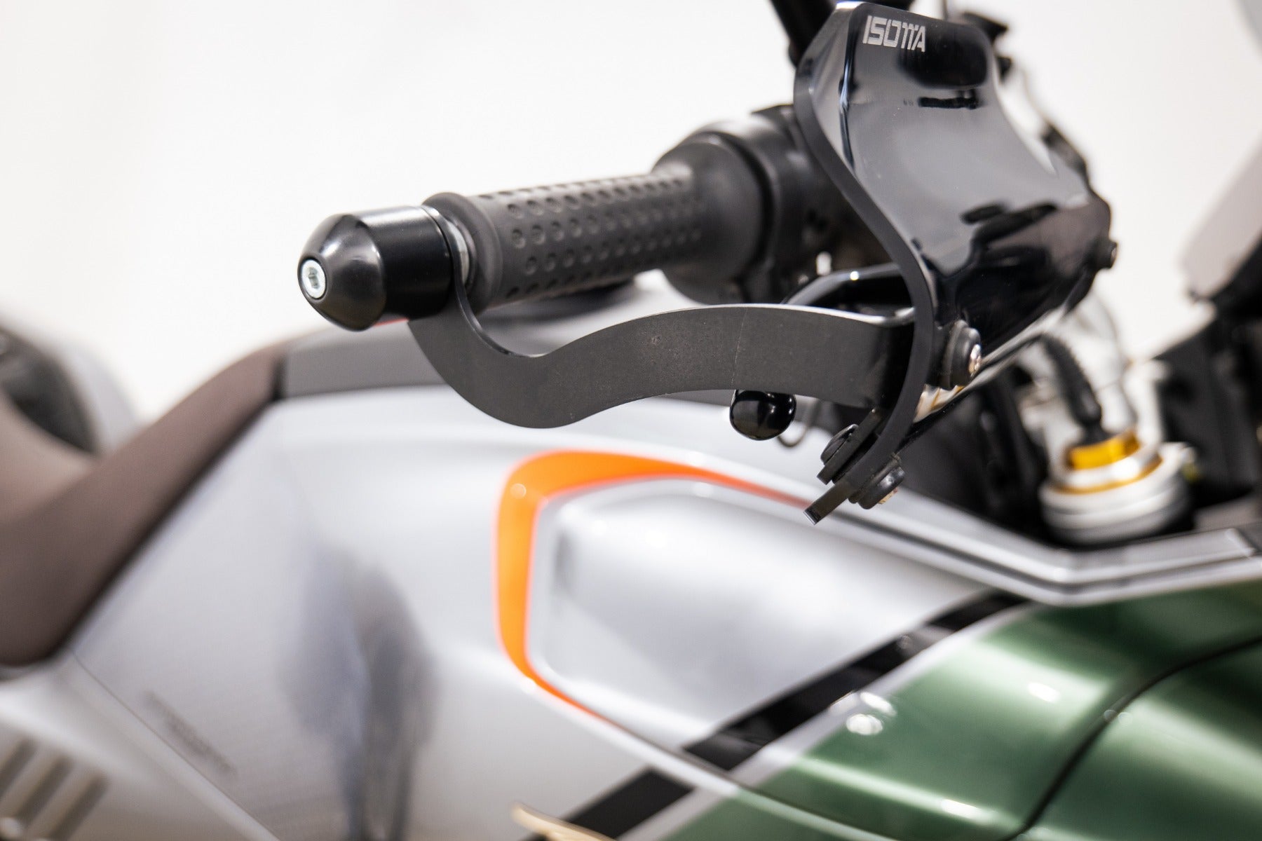Isotta Handguards | Dark Smoke | Matte Black | Moto Guzzi V100 Mandello S 2023>2024 - Pyramid Motorcycle Accessories