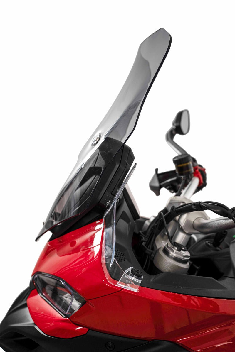 Isotta Super Touring Windscreen | Dark Smoke | Ducati Multistrada V2/V2S 2025>2025 - Pyramid Motorcycle Accessories