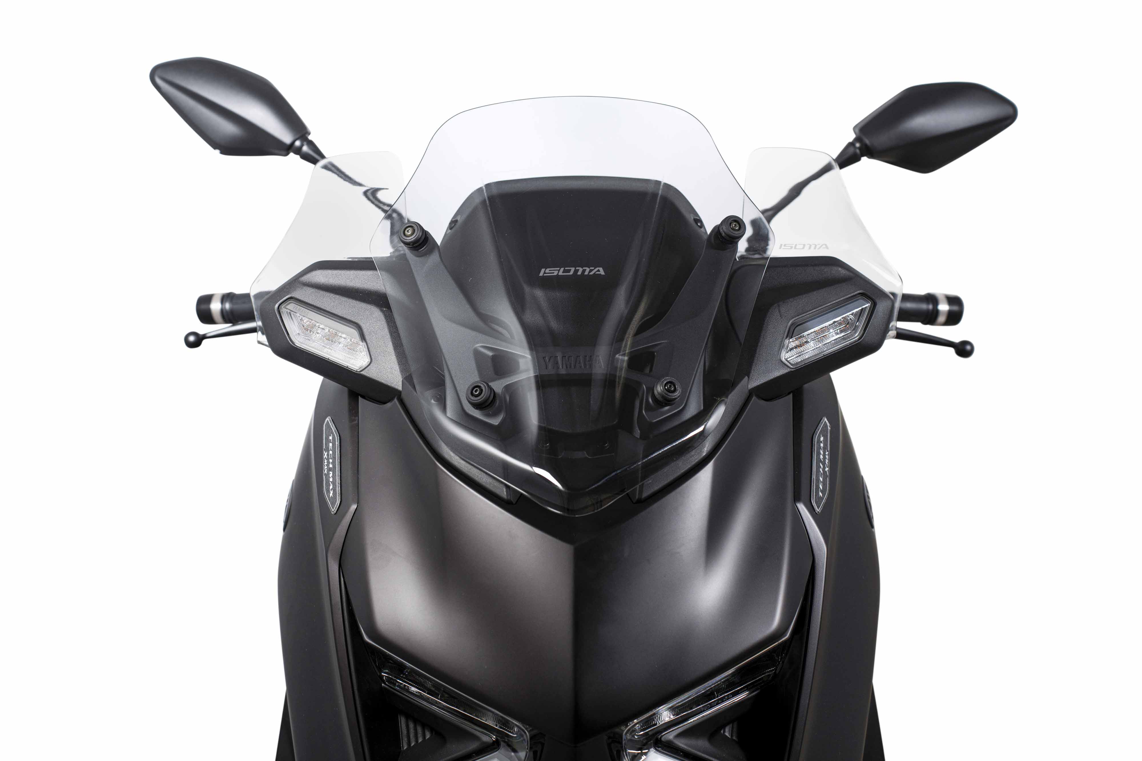 Isotta Sport Windscreen | Light Smoke | Dark Smoke | Matte Black | Clear | Yamaha XMAX 125 / 300 2025>2026 - Pyramid Motorcycle Accessories