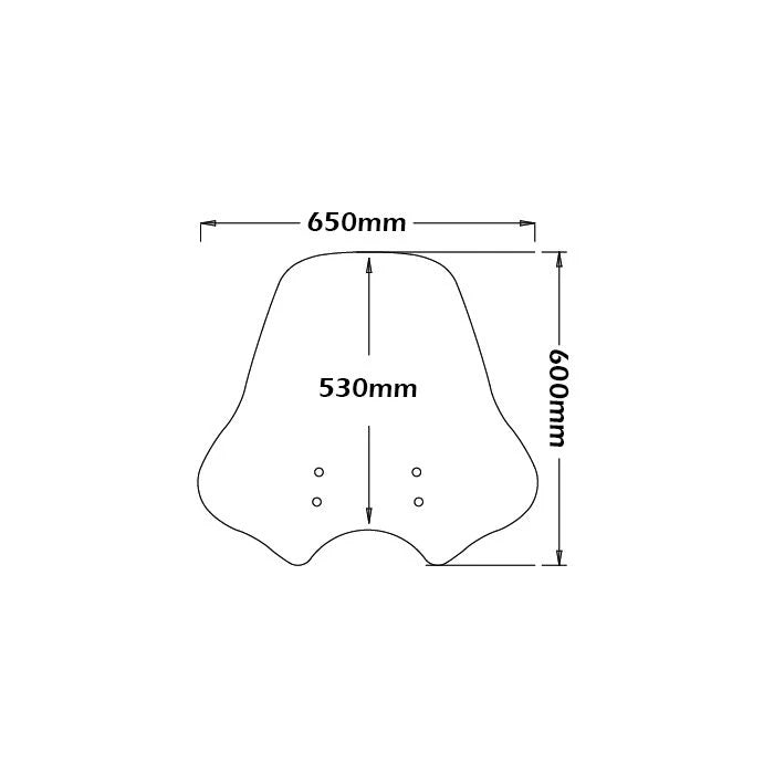 Isotta Maxi Windshield | Clear | Moto Guzzi V7 Stone - Pyramid Motorcycle Accessories