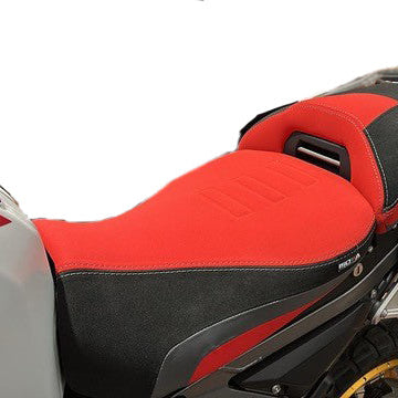 Isotta Heated Rider Comfort Seat - Without Prostate Channel - Lowered | Red | BMW R 1300 GS Adventure 2024-2026Β -Β Β Pyramid Motorcycle Accessories