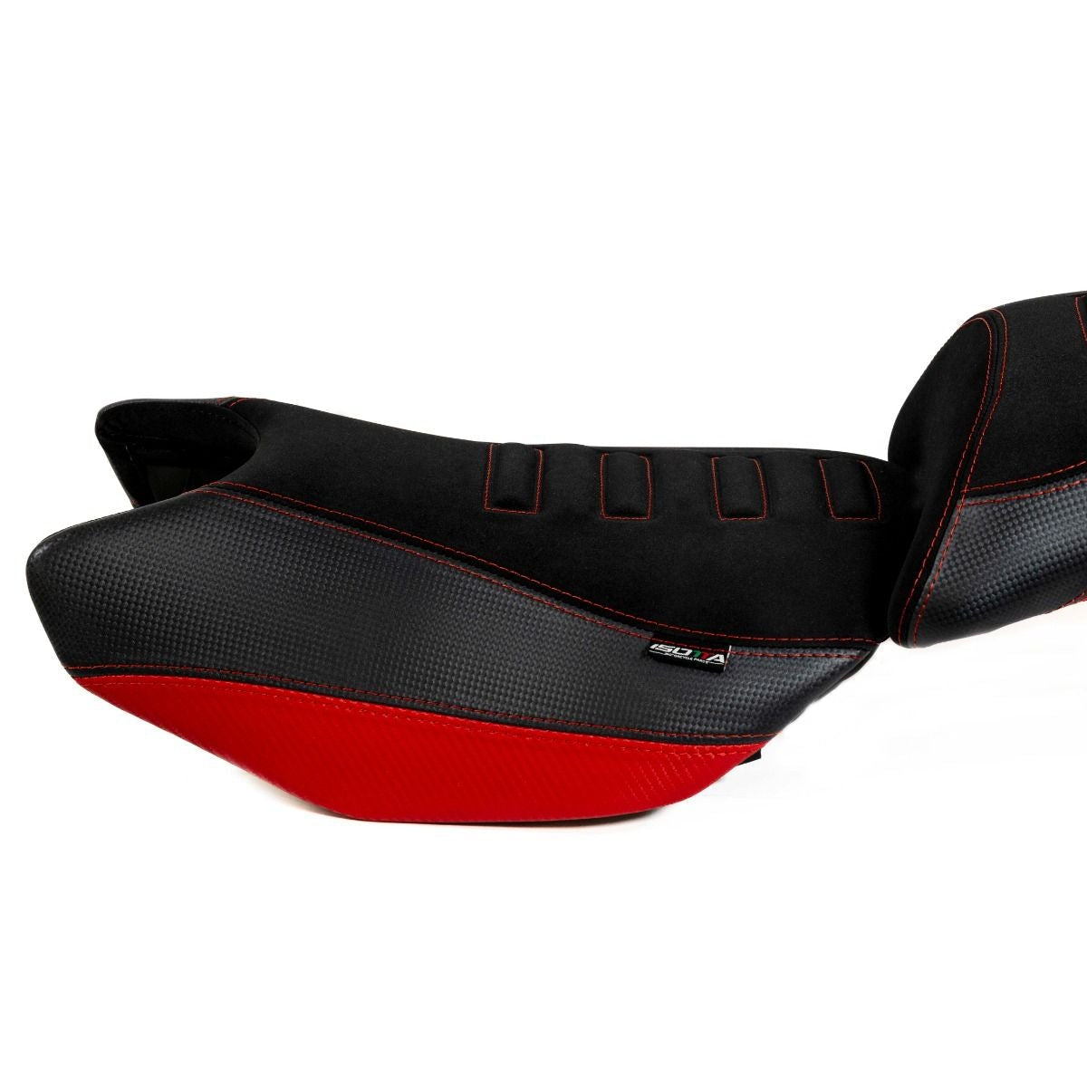 Isotta Comfort Rider Seat - With Prostate Channel | Red | Benelli TRK 502 2017-2024 - Pyramid Motorcycle Accessories