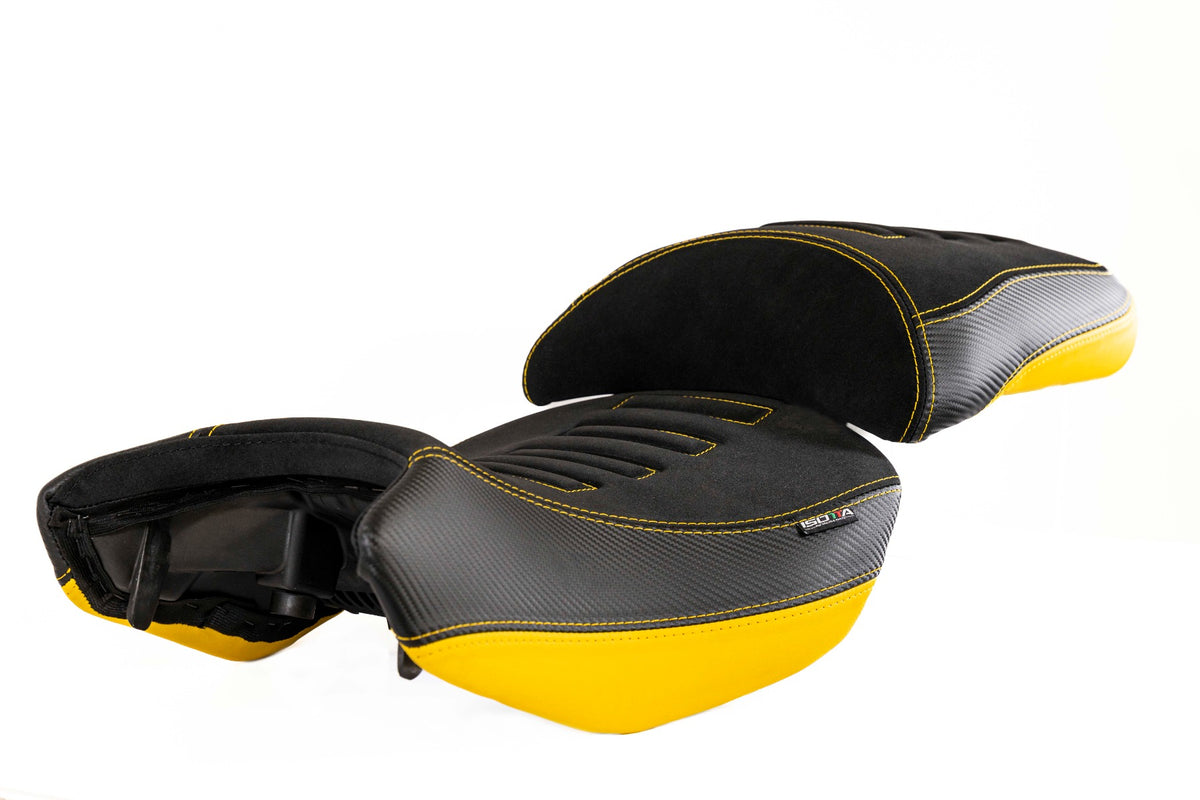 Isotta Comfort Rider Seat - With Prostate Channel - Lowered | Yellow | Benelli TRK 502 2017>2026