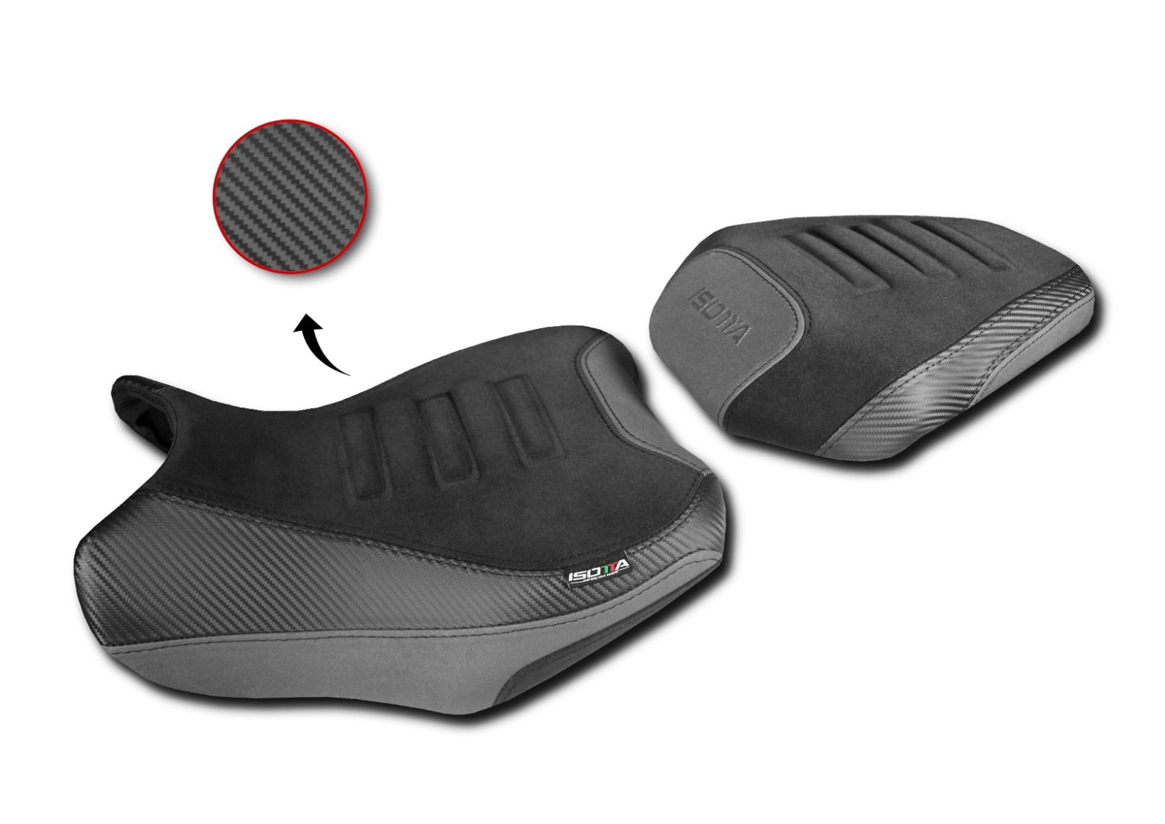 Isotta Seat Cover | Triple Black | Benelli TRK 702/702 X 2023>2024 - Pyramid Motorcycle Accessories