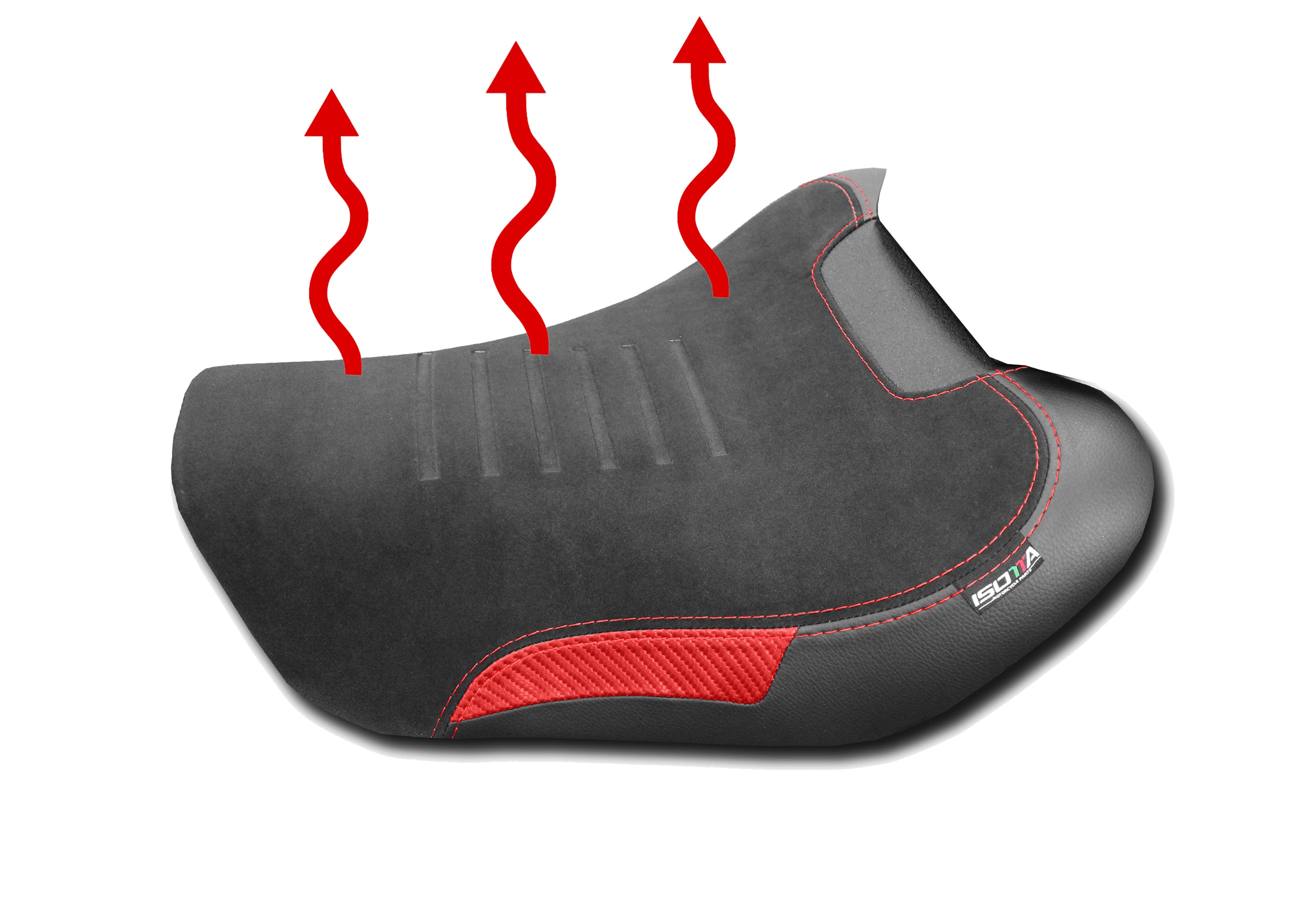 Isotta Heated Comfort Seat with Prostatic Canal | Blue | Light Grey | Red | Triple Black | Yamaha Tracer 900 2025>2026