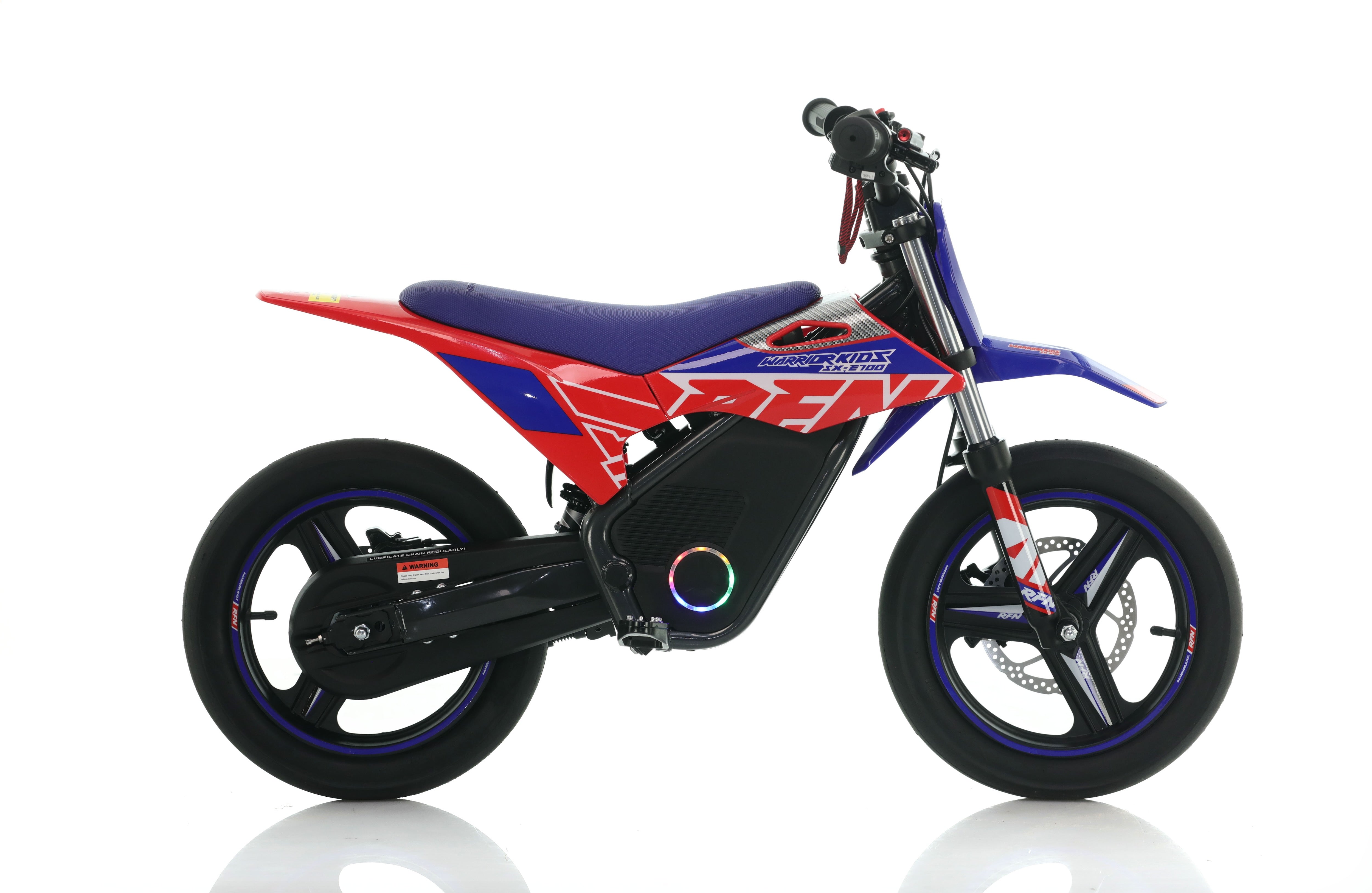 RFN Warrior SX-E700 R SM 14-inch Kids Electric Supermoto Bike | Blue/Red