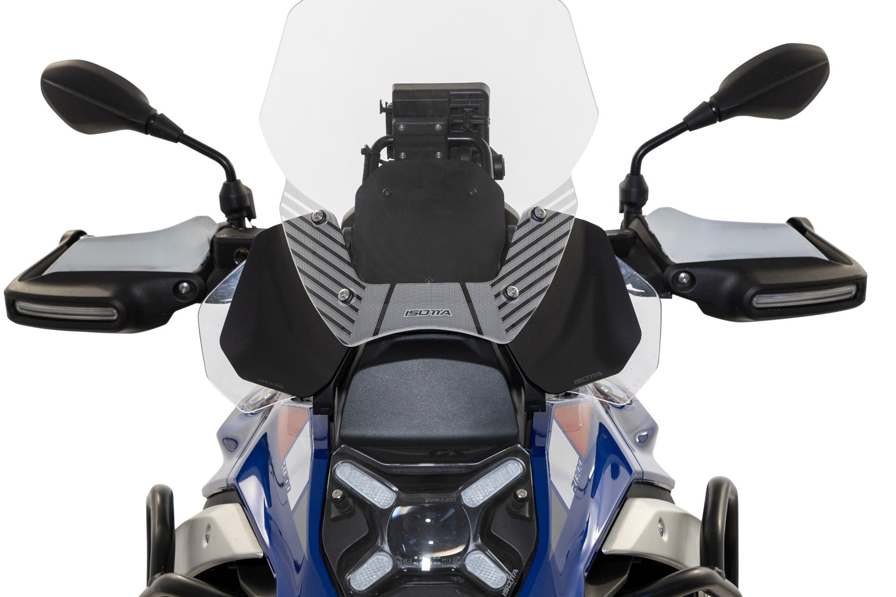 Isotta Wind Deflectors | Light Smoke | Dark Smoke | Matte Black | BMW R 1300 GS 2023>2024 - Pyramid Motorcycle Accessories