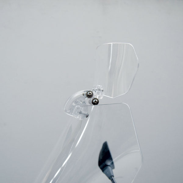 Isotta Small Screen Deflector | Light Smoke | Clear - Pyramid Motorcycle Accessories