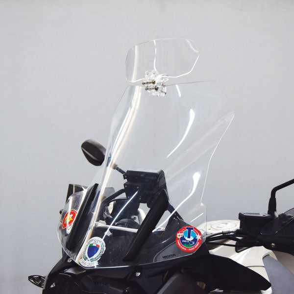 Isotta Small Screen Deflector | Light Smoke | Clear - Pyramid Motorcycle Accessories