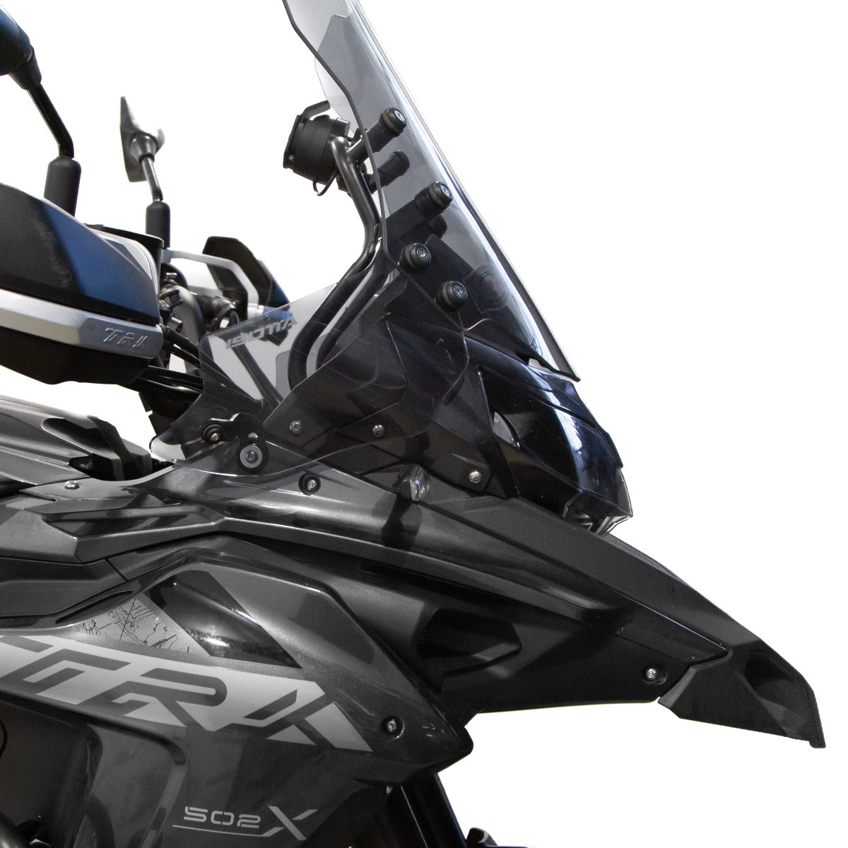 Isotta Wind Deflectors | Light Smoke | Dark Smoke | Matte Black | Clear | Benelli TRK 502 2017>2024 - Pyramid Motorcycle Accessories