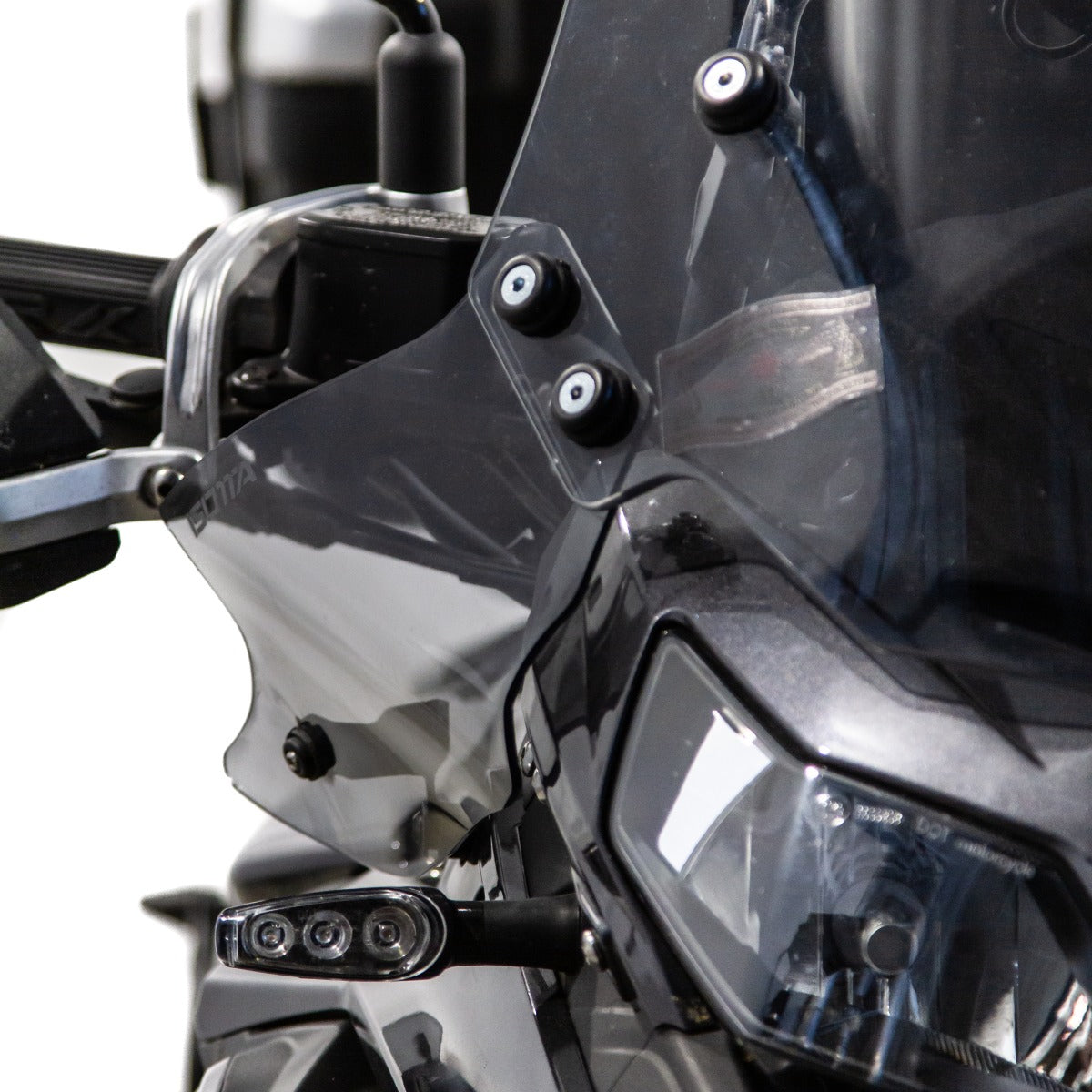 Isotta Wind Deflectors | Light Smoke | Dark Smoke | Matte Black | Clear | Benelli TRK 502 2017>2024 - Pyramid Motorcycle Accessories
