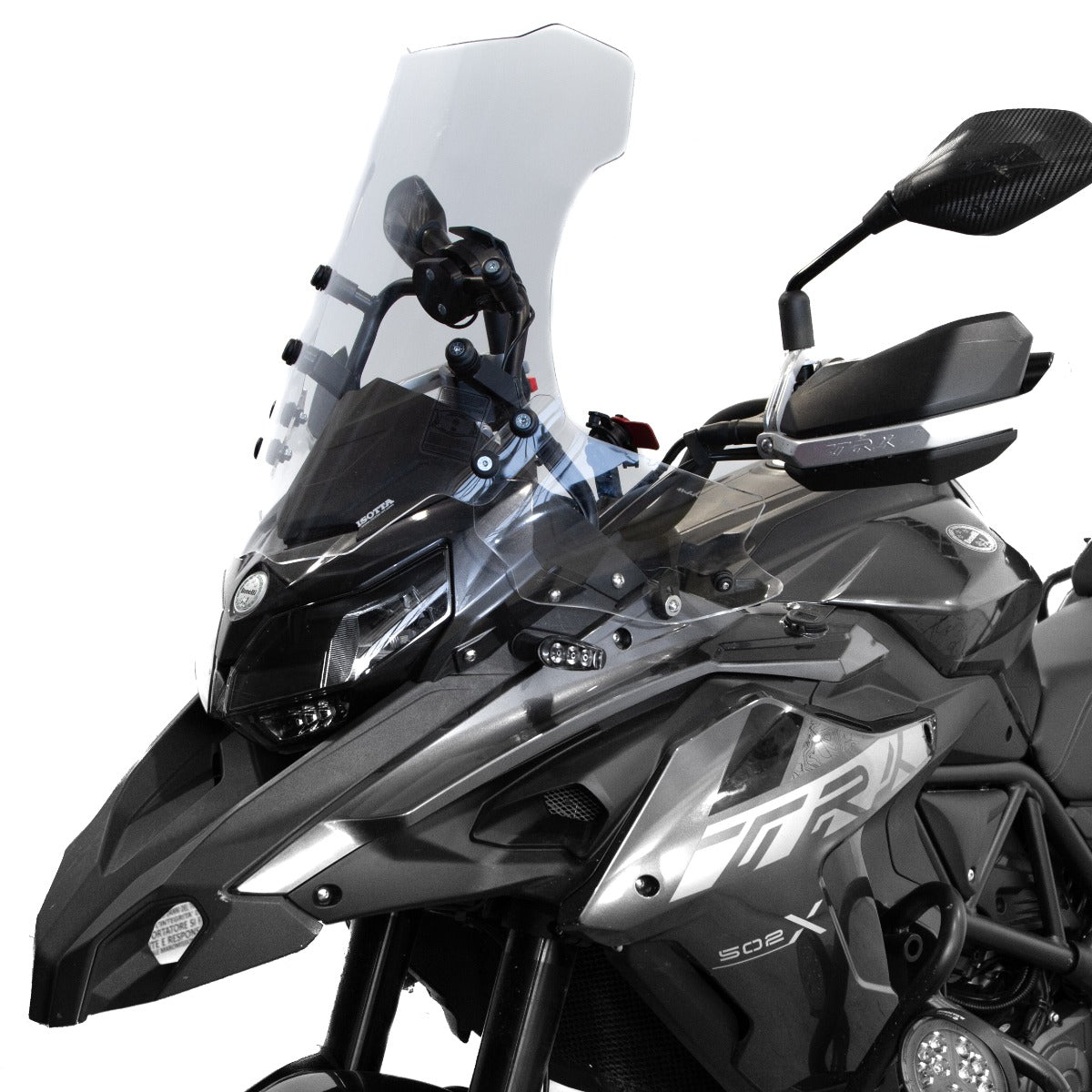 Isotta Wind Deflectors | Light Smoke | Dark Smoke | Matte Black | Clear | Benelli TRK 502 2017>2024 - Pyramid Motorcycle Accessories