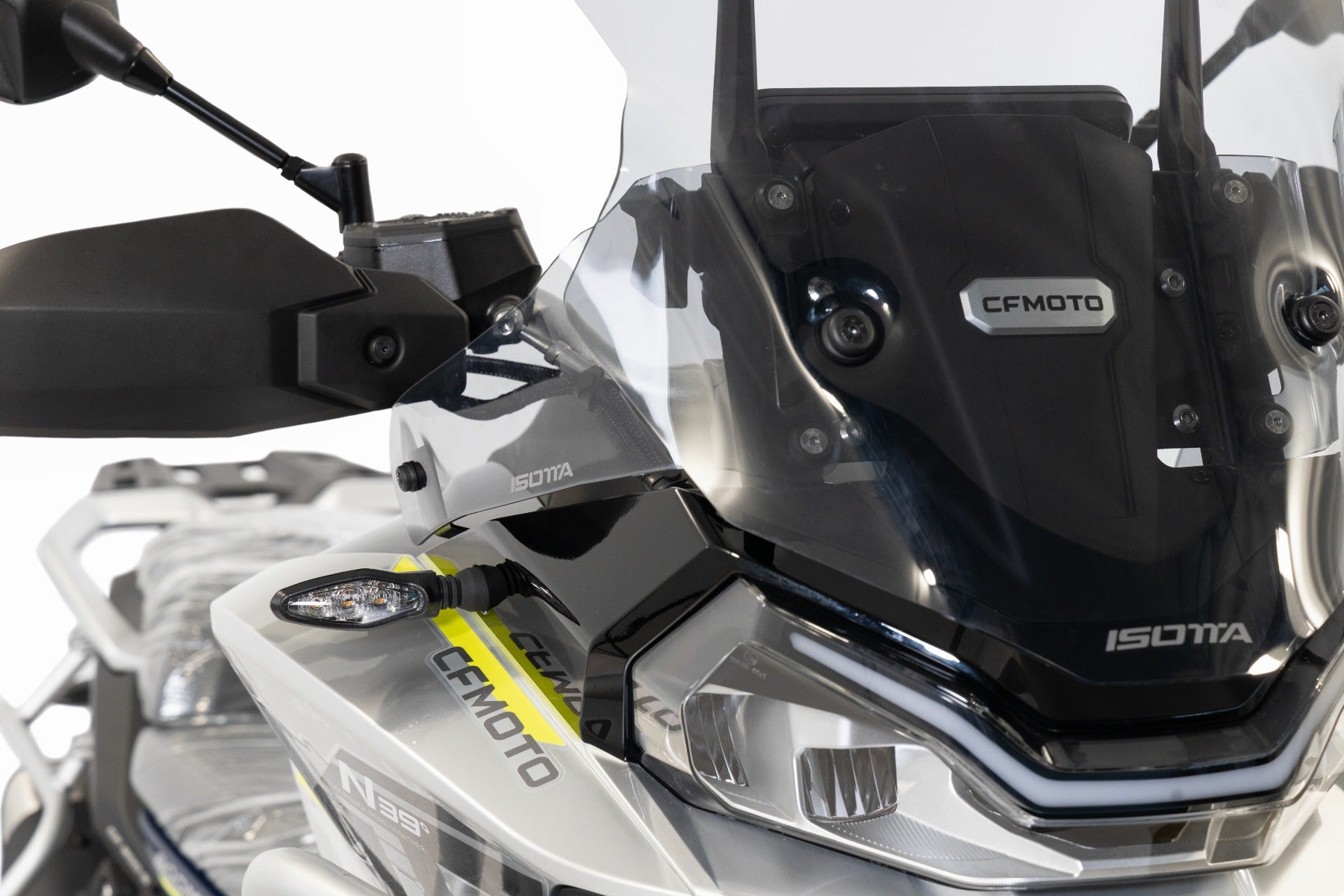 Isotta Wind Deflectors | Light Smoke | CFMoto 800MT Sport 2022>2024 - Pyramid Motorcycle Accessories