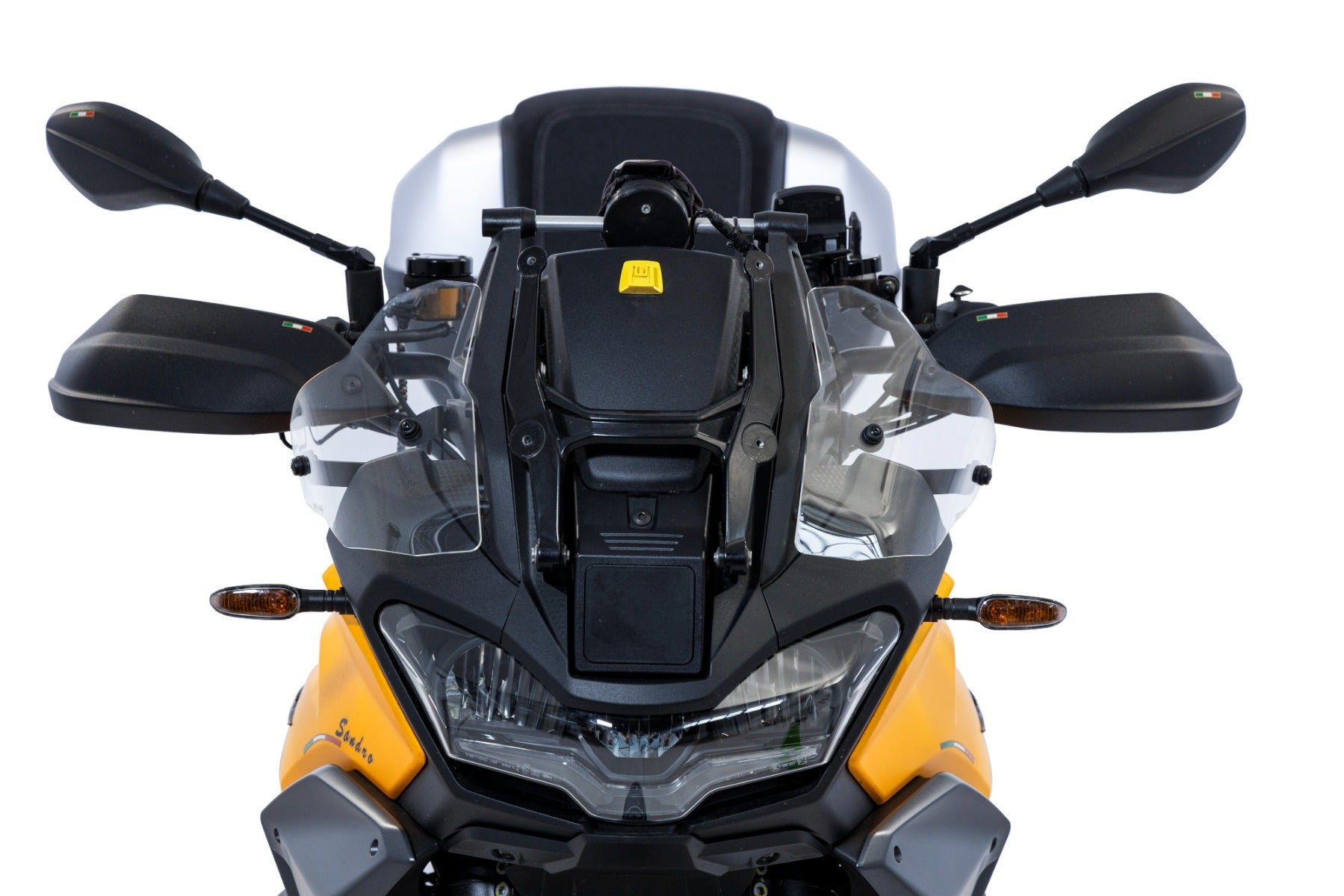Isotta Upper Wind Deflectors | Light Smoke | Dark Smoke | Matte Black | Clear | Moto Guzzi Stelvio 2024>2024 - Pyramid Motorcycle Accessories