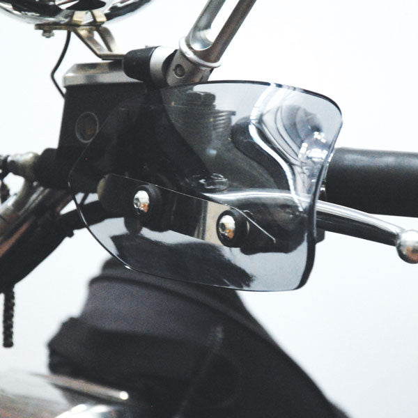 Isotta Handguards | Light Smoke | Clear | Moto Guzzi California Custom 1400 / Touring 1400 2012>2016 - Pyramid Motorcycle Accessories