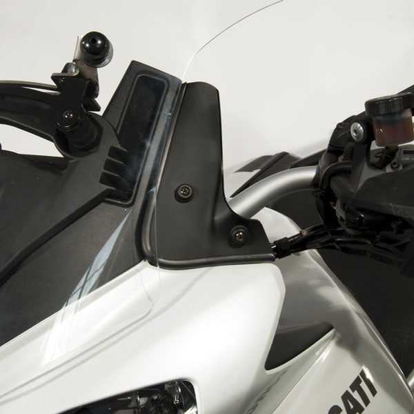 Isotta Wind Deflectors | Matte Black | Ducati Multistrada 1200 2010>2013 - Pyramid Motorcycle Accessories